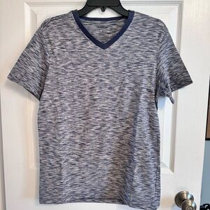 Express Heathered Blue V-Neck T-Shirt